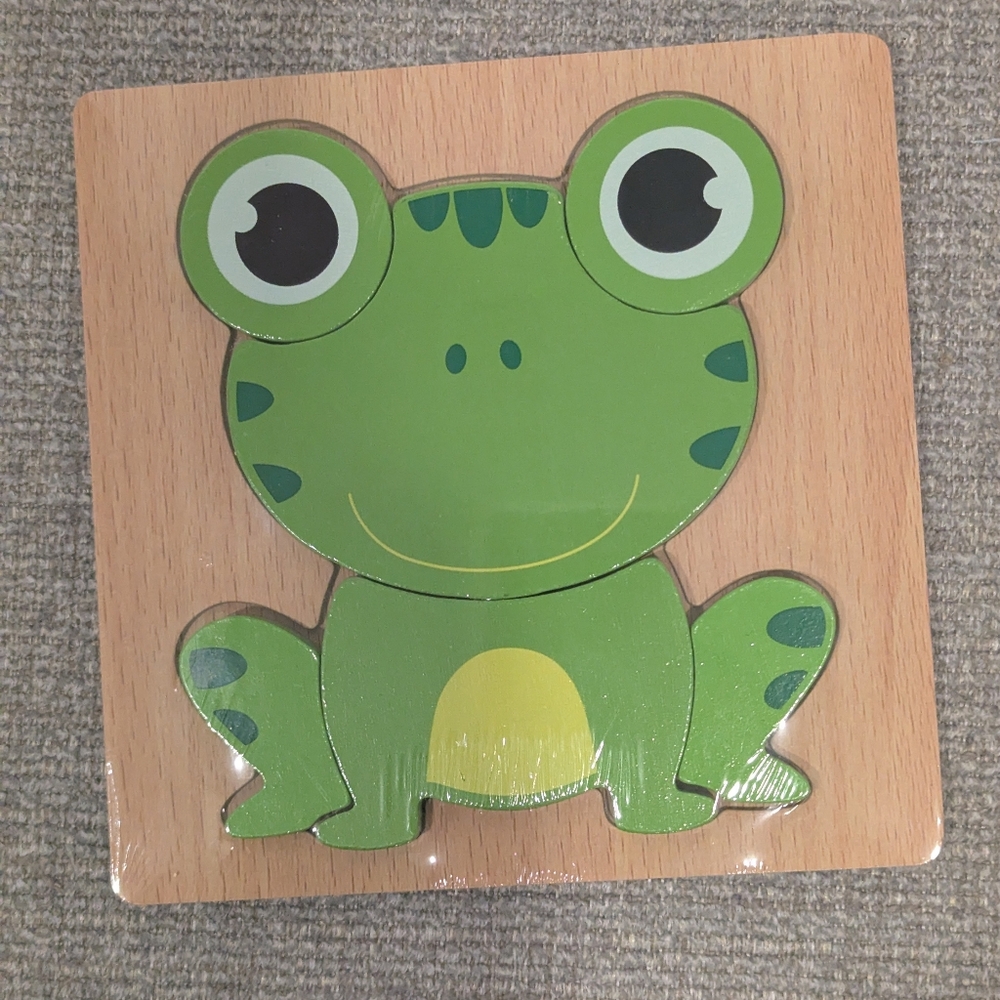 Frog  Wooden Puzzle for Toddlers New